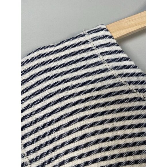 Max Studio Weekend Size Small Striped Short Sleeve Tunic Dress Pockets Fisherman - Picture 5 of 12